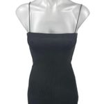 ZARA  Black Rib Knit Sleeveless Cami Camisole Mini Bodycon Tank Sweater Dress S Photo 0