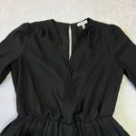 Leith Surplice V-Neck Long Sleeve Pleated Dress Size Small LBD Photo 3