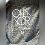 Chaser NWT  Skull Top Hat Grey Tank Front Tie Halloween Size M Photo 5