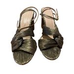Loeffler Randall  Metallic Reed Pleated Twist Heels Sz. 12 Photo 3
