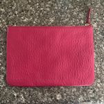 Cole Haan  | Hot Pink Genuine Pebble Grain Leather Clutch Wristlet Makeup Bag NWT Photo 4