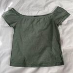Off The Shoulder Shirt Green Size M Photo 0