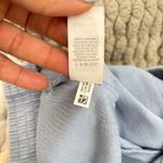 Aerie Groove-On Velour High Waisted Flare Pant Ribbed Pull On Monaco Blue Size M Photo 5