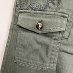 J.Jill Cargo Pants 15P Sage Green Stretch Embroidered Pockets Ankle Utility Size 16 Photo 5