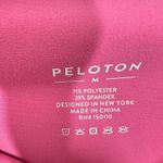Peloton  High Waisted Biker Shorts Pink Size M Workout Athletic Spinning Cycling Photo 4