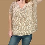 Entro Cap Sleeve Oversized Patterned Top Size Small Photo 2