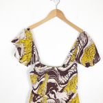 Anthropologie Panther Ruffle Maxi Dress Size XS Smocked Lightweight Cheetah Boho Photo 4