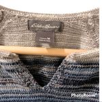 Eddie Bauer  Women’s Cotton Roll Hem Striped Sweater Medium M Photo 3