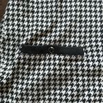 Liz Wear  Vintage Mock Neck Long Sleeve Top Houndstooth Small Photo 1