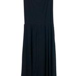 Reformation Jeans August Sleeveless Tie Belted Front Midi Dress Black Size Large Photo 5