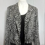 Baccini  Black and White Animal Print Blazer Photo 0