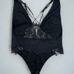 Victoria's Secret  Black Satin Mesh Lace Bodysuit Lace Very Sexy Dragon Bodysuit Photo 6