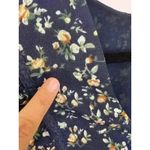 Everly Navy Floral V-Neck Ruffle Flutter Sleeve Button-Front A-line Mini Dress M Photo 8