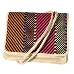 Apt. 9  Chevron Safe keeper RFID Blocking  Organizer Embroidered crossbody bag Photo 0