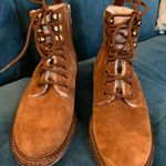 Vince  Cabria Suede Shearling Lace up Hiker Ankle Boots Shoes 36 6  $450 Photo 1