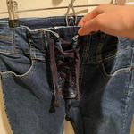 Free People CRVY High Rise Lace Up Jeans Photo 2