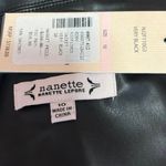 Nanette Lepore NEW  Black Faux Vegan Leather Notch Collar Blazer Coat Jacket 10 Photo 3