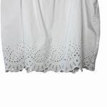 H&M Women's White Eyelet Cotton Tank Top Small Eyelet Lace Cami Romantic Boho Photo 4