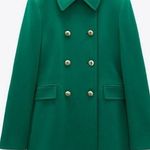 ZARA  green coats gold buttoned Photo 0