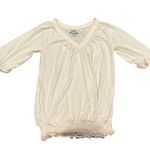 Mudd  V-NECK IVORY CREAMY WHITE PULLOVER TOP M Photo 2