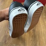 Vans off the wall black leather slip on shoes sneakers women’s 8 new Photo 4