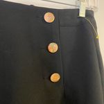H&M Womens Black Pencil Skirt Size 2 Gold Buttons Waist 26” Classic Business Photo 2