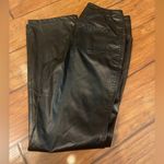 Kathy Ireland Faux leather pleather  black boot cut pants slacks woman’s 8 EUC Photo 1