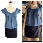 Patrizia Pepe Unique Flutter Sleeve Dress Blue Size 6 Photo 1