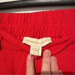 Monteau  Los Angeles linen cutout Wide-Leg Pants Vibrant Red size large Photo 4