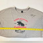 SheIn California West Coast Wide Cropped Top Distressed Graphic Tee Size Large Photo 1