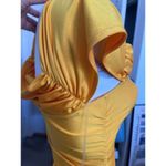 Y2K Womens yellow dress S gala festive party NYE slinky bodycon fitted sultry Photo 3