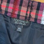 Topshop Womens 10 Pink Tweed Plaid Fuzzy Mini Skirt Pockets School Preppy Prep Photo 6