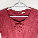 Hollister  faux leather lace up detailed pieced mini dress with patch pockets S Photo 5