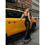 Miss Circle Veronica Black Lace Maxi Dress Sleeveless Dark Romantic Women’s XXS Photo 8