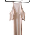 ZARA Collection Blush Pink Ruffle Cold Shoulder Mini Shift Dress Photo 0