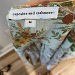 Cupcakes and Cashmere Floral Tie Neck Peasant Blouse Women's M Multicolor Photo 5