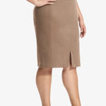 MM.LaFleur M.M.LaFleur‎ New York Pencil Skirt Womens Size +2 (22) Taupe Brown Career Office Photo 0