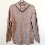 Elizabeth and James Sweater Ash Gray Ribbed Knit Turtleneck Sweater Sz M EUC Photo 0
