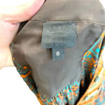 Anna Sui Tunic Top Dress Beaded Abstract Long Sleeve Brown Orange Green Size 6 Photo 5