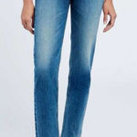 RE/DONE  70s High Rise Stove Pipe Jeans Broken In Dark Wash Size 24 Straight Leg Photo 0