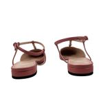 Gucci  Double GG T Strap Patent Leather Ballet Flat Pink Size 39.5 Photo 8