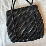 Nine West Faux Black Leather Weave Woven Crossbody Bag Purse Photo 1