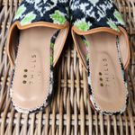 7 Hills Living Black Green Silk Ikat Velvet Slippers Loafers Shoes, 41 Size 10 Photo 3