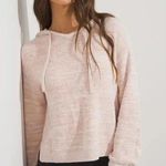 Soma WKND Women's Large Pink Marshmallow Knit Long Sleeve Cropped‎ Hoodie Photo 0