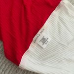 LF Emma & Sam Color Block Halter Wrap Top Red White Photo 2