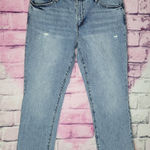 joe's jeans LARA CYBELE STRAIGHT RAW ANKLE LIGHT ACID WASH JEANS 31 Photo 0