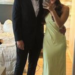 Abercrombie & Fitch Neon Green Tie Up Maxi Dress NWT Photo 1