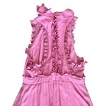 TALULAH La Maison  Women’s Jodi Ruffle High Neck Pleated Orchid Pink Midi Dress L Photo 7