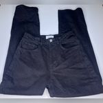 frame denim FRAME Le High N Tight Straight Cut-Out Waist‎ Jeans in Film Noir Black Size 25 Photo 7