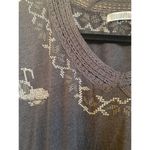 Monoreno  Gray Embroidered Poncho Top Sz.S Photo 3